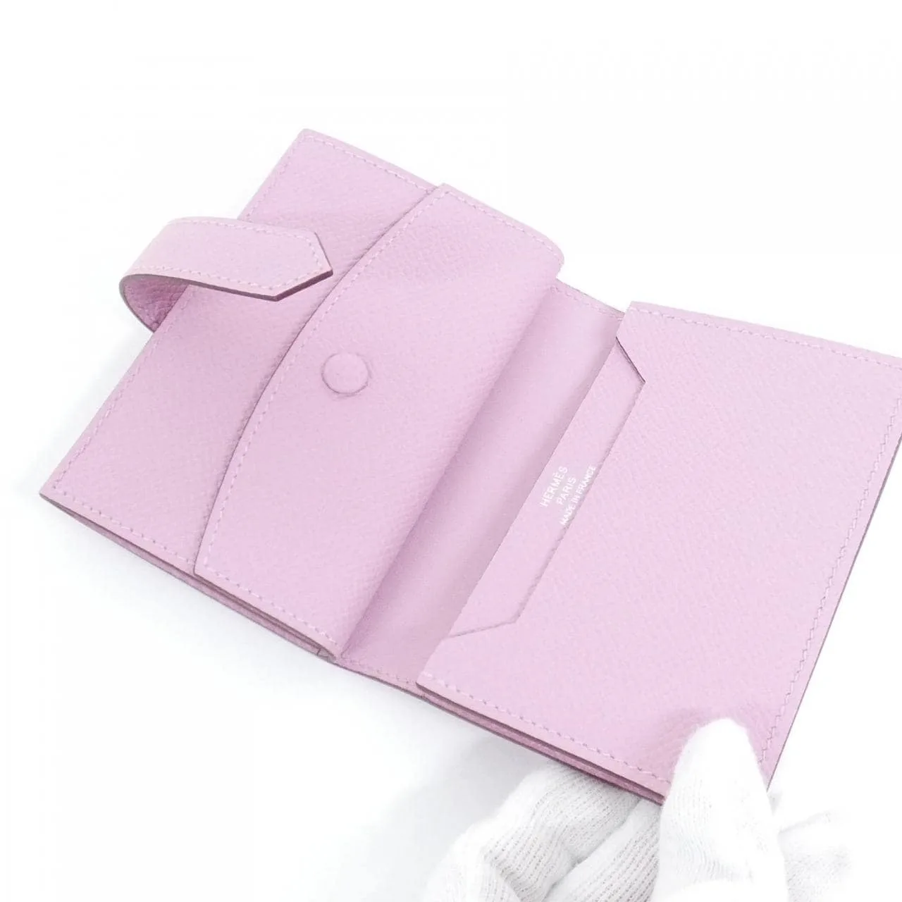 HERMES 039796CK Wallet Epsom 黑色 Epsom 皮 中古品A - 縮圖 3