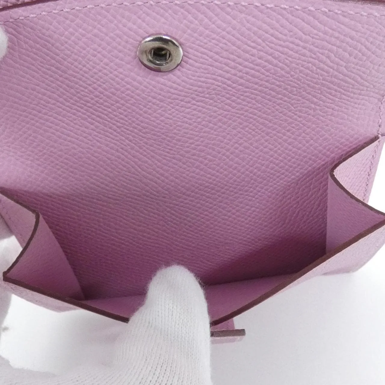 HERMES 039796CK Wallet Epsom 黑色 Epsom 皮 中古品A - 縮圖 4