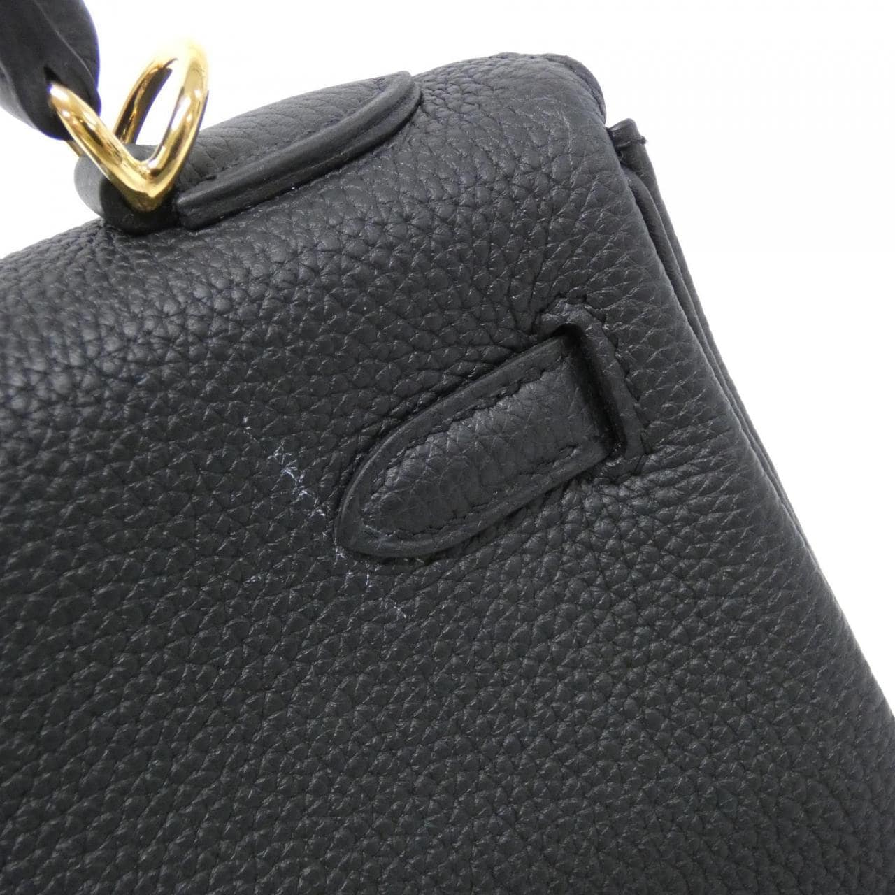HERMES HERMÈS Kelly 044624CC Bag Togo Black Togo Leather - Thumbnail 4