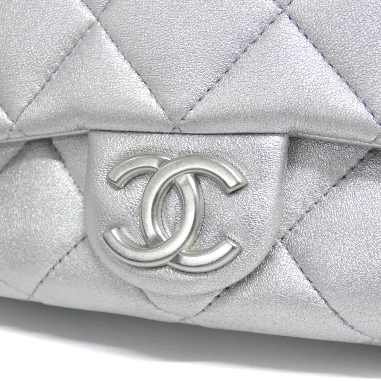 CHANEL AS4599 Shoulder Bag Lambskin Silver Lambskin Rank A - Thumbnail 4