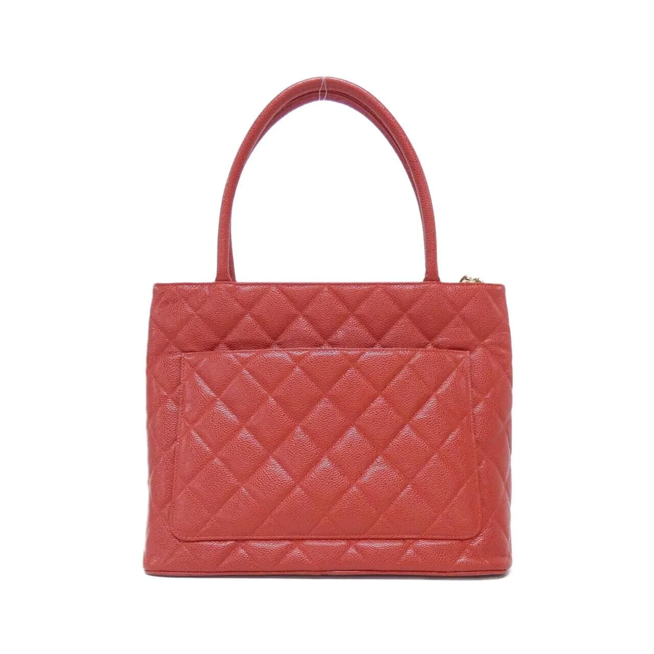 CHANEL Matelasse 1804 Handbag Grained Calfskin 紅色 荔枝紋牛皮 中古品A - 縮圖 2