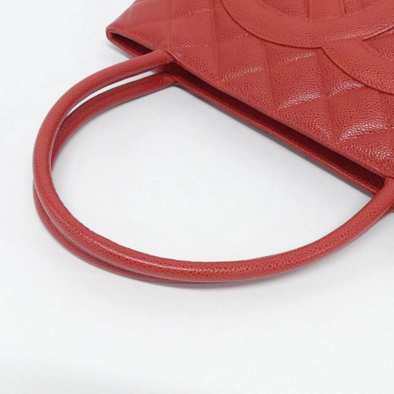 CHANEL Matelasse 1804 Handbag Grained Calfskin 紅色 荔枝紋牛皮 中古品A - 縮圖 5