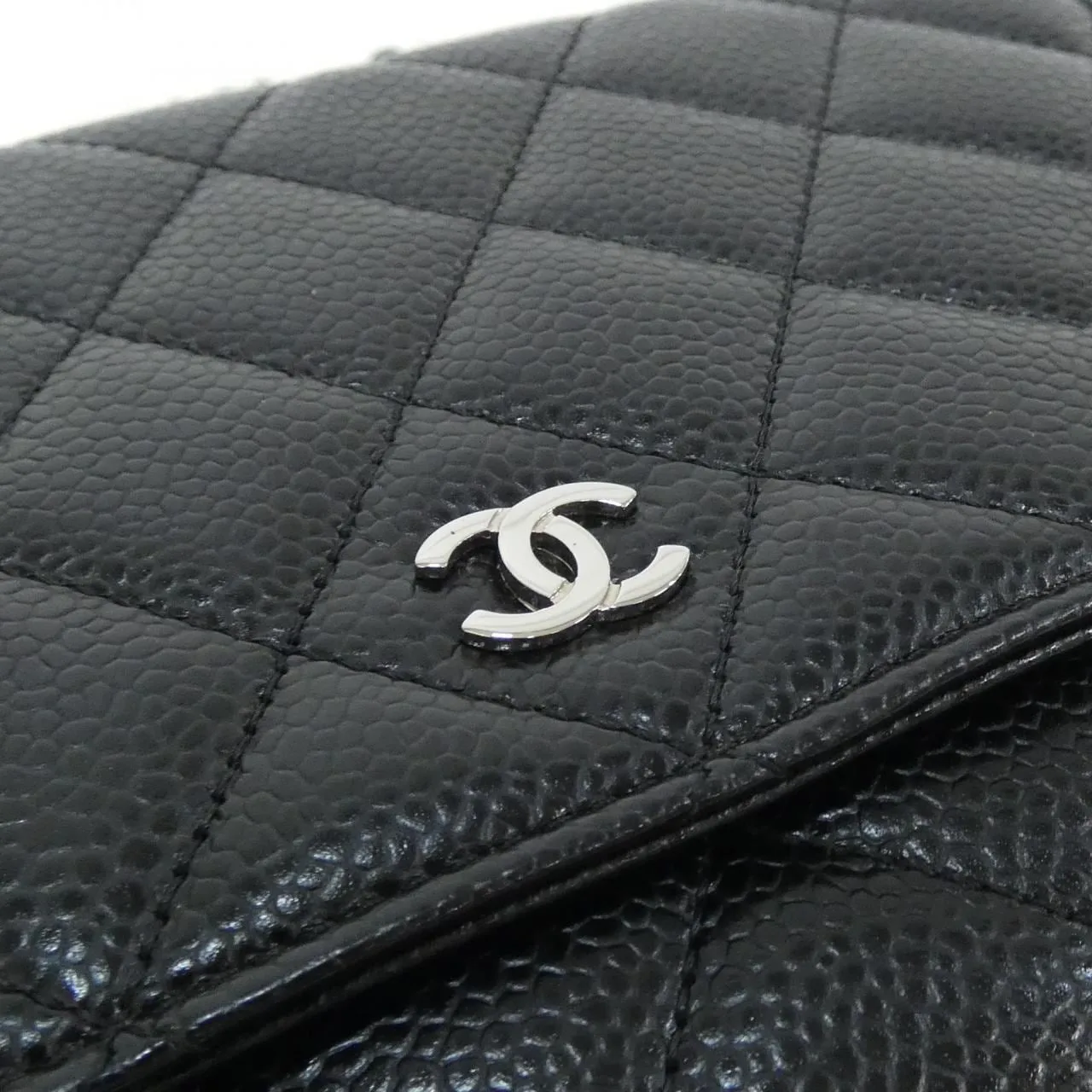CHANEL Timeless Classic 33814 Wallet Grained Calfskin Black Grained Calfskin Rank A - Thumbnail 4