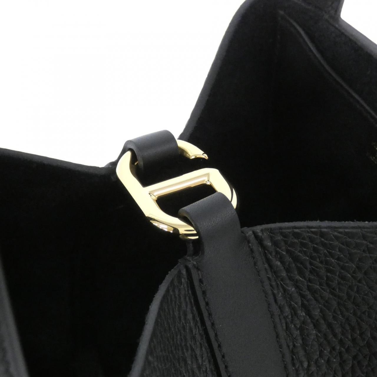 HERMES HERMÈS 084274CC Bag Clemence Black Clemence Leather - Thumbnail 3