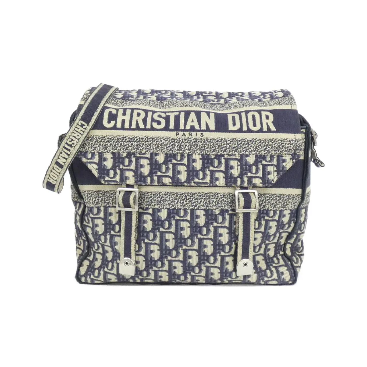 DIOR Book Tote M1291VRIW Shoulder Canvas Black