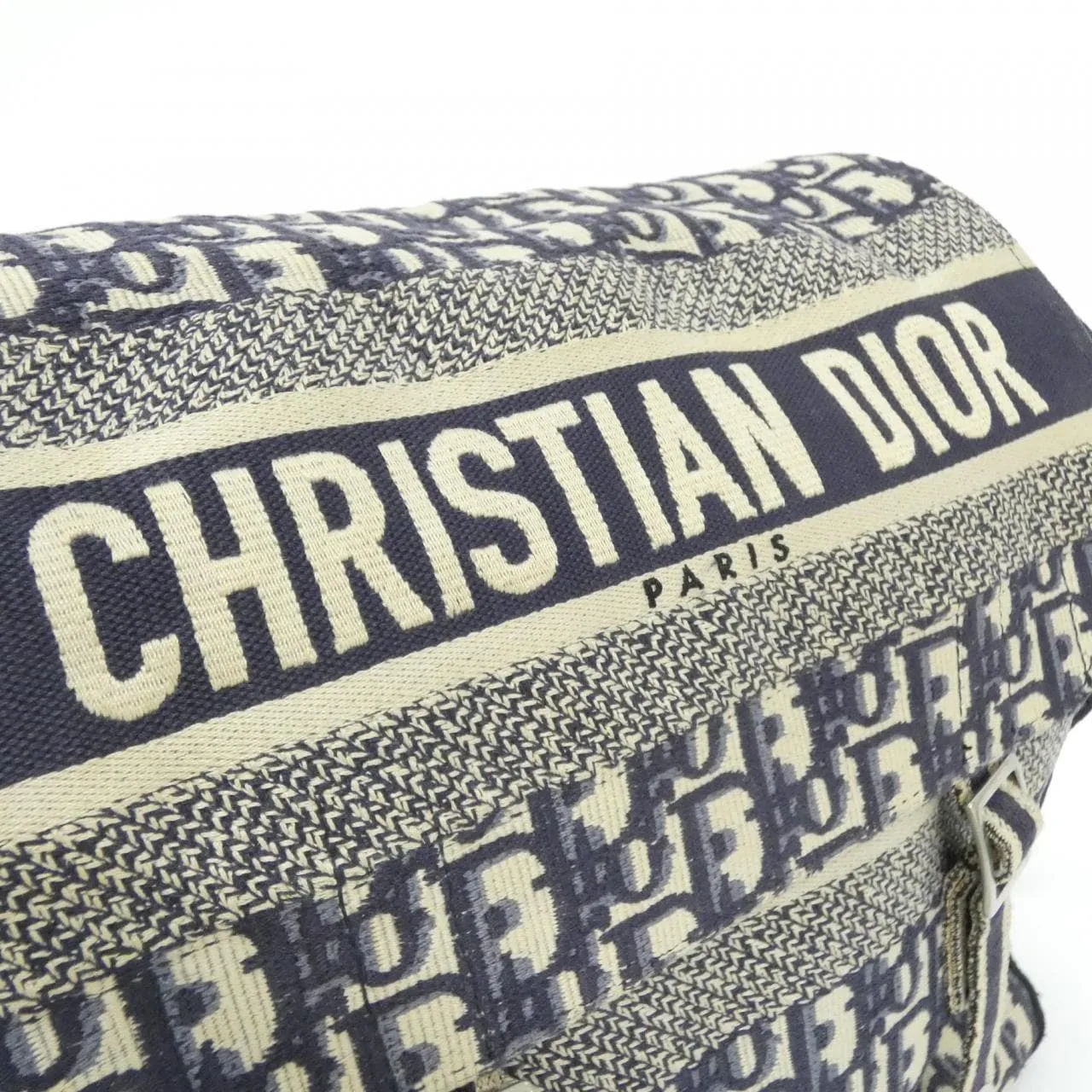 DIOR Book Tote M1291VRIW Shoulder Canvas 黑色 帆布 中古品A - 縮圖 4