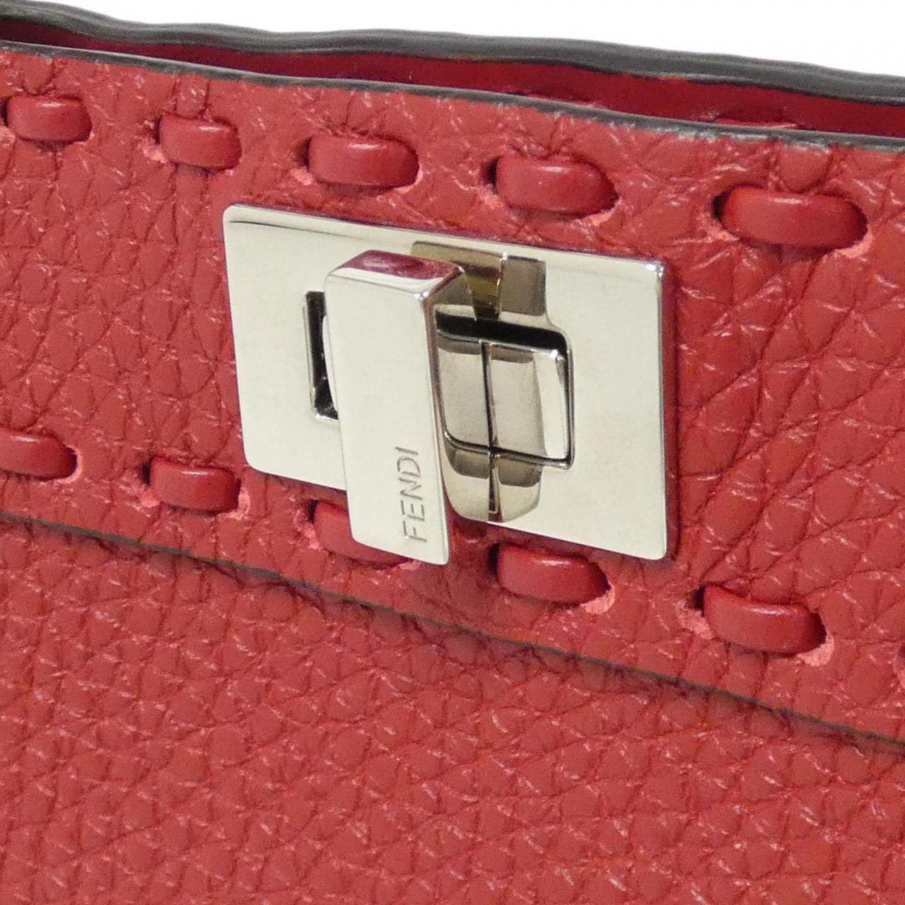 FENDI Peekaboo 8BN335 ARBB Bag 紅色 中古品A - 縮圖 3