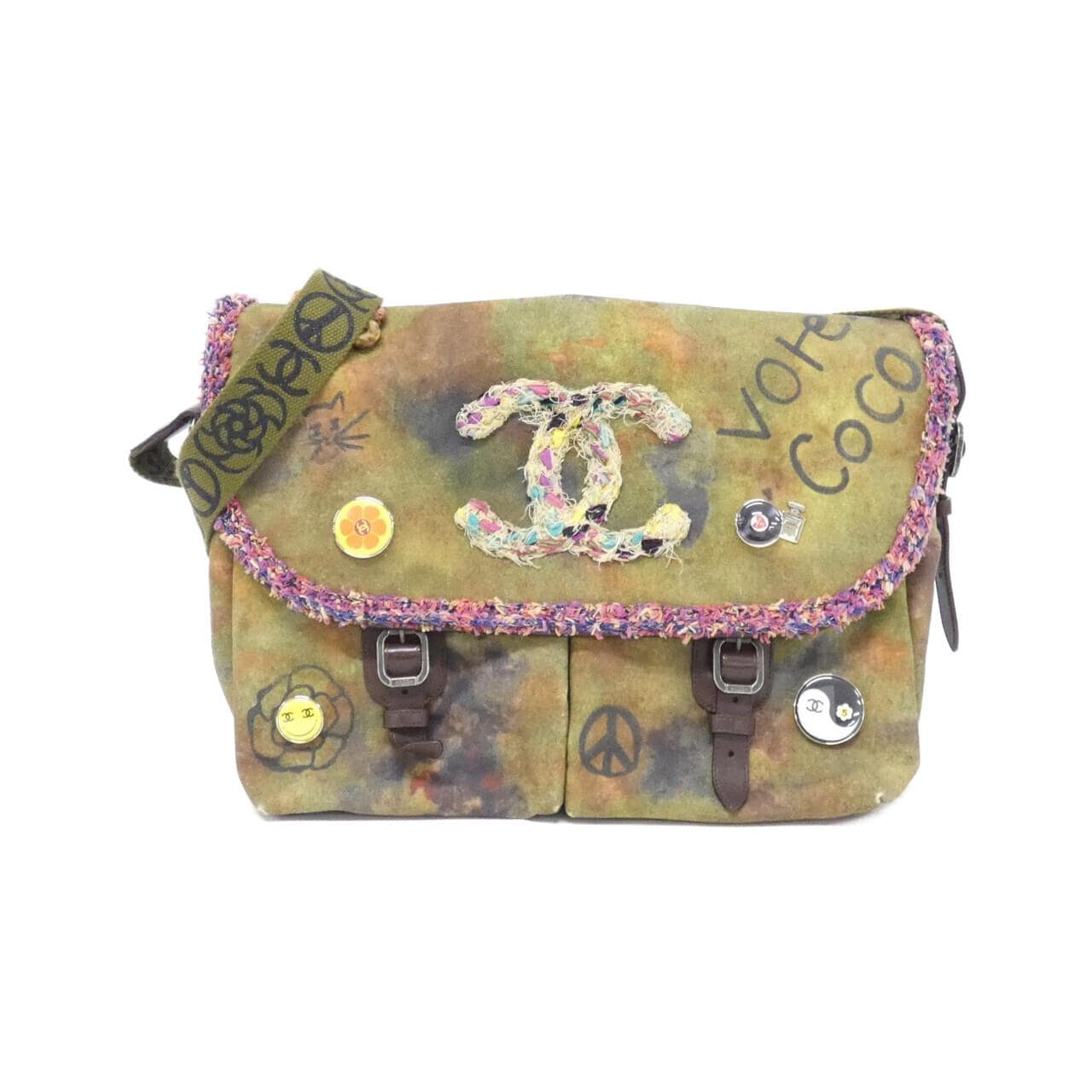 CHANEL 92790 Shoulder Bag Canvas