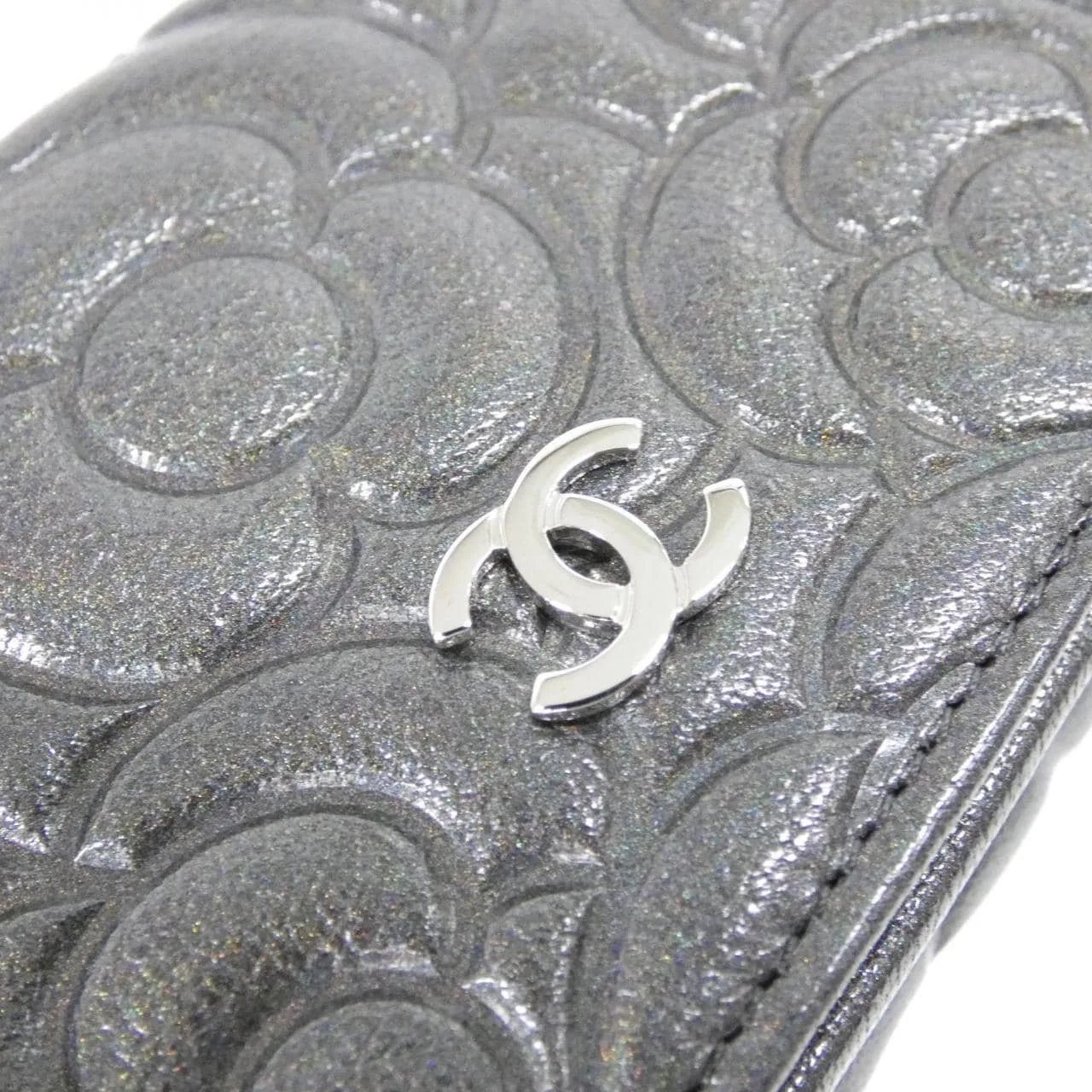 CHANEL Timeless Classic AP0116 Wallet Satin 灰色 緞面 中古品A - 縮圖 3