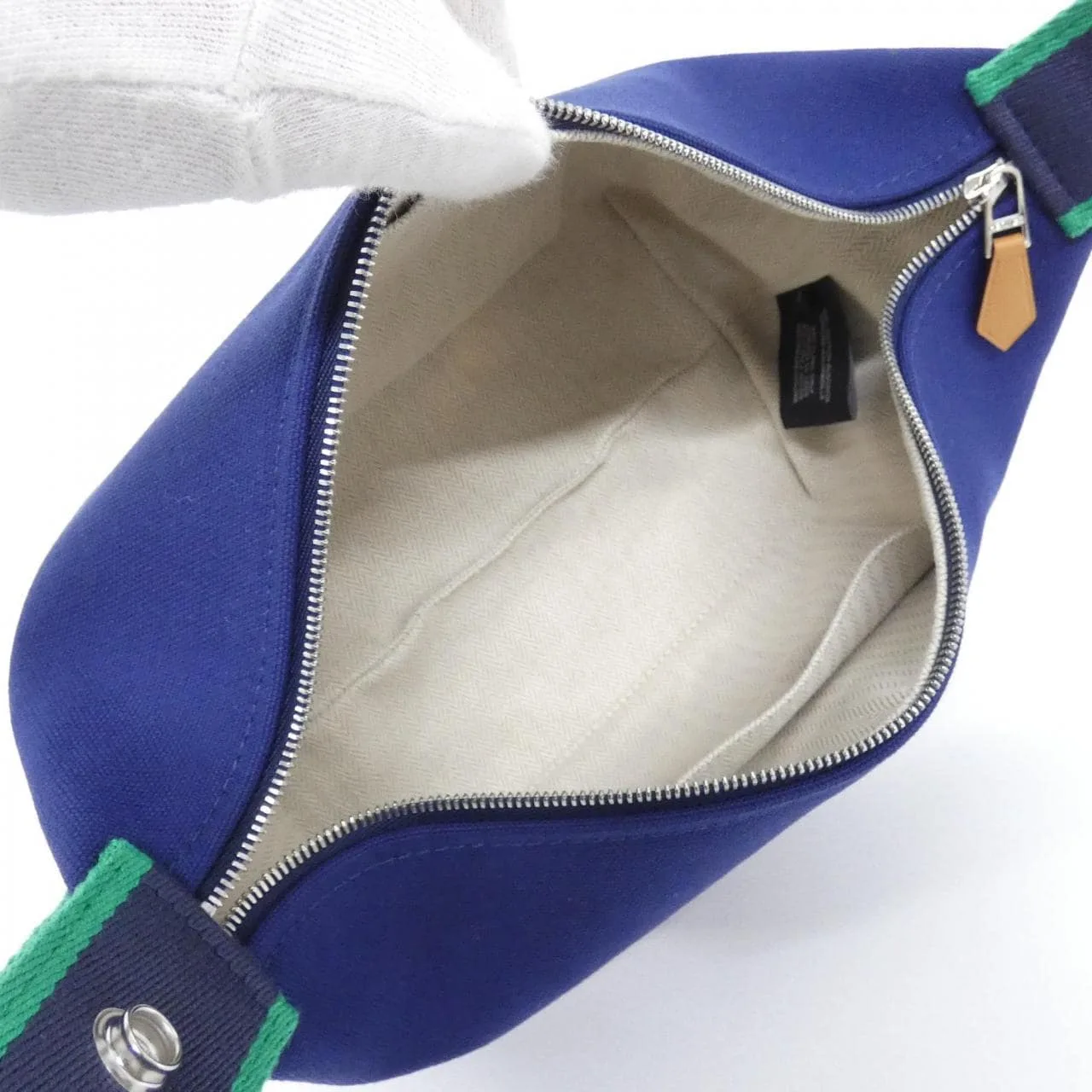 HERMES 103222M Pouch Canvas Black Canvas Rank A - Thumbnail 6