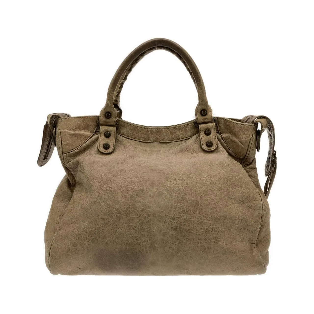 BALENCIAGA 235216 D94JT Handbag Lambskin 黑色 羊皮 中古品B - 縮圖 2