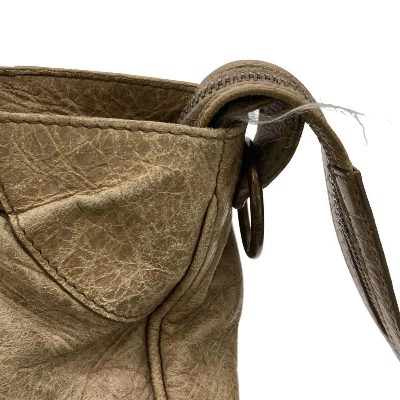 BALENCIAGA 235216 D94JT Handbag Lambskin 黑色 羊皮 中古品B - 縮圖 5