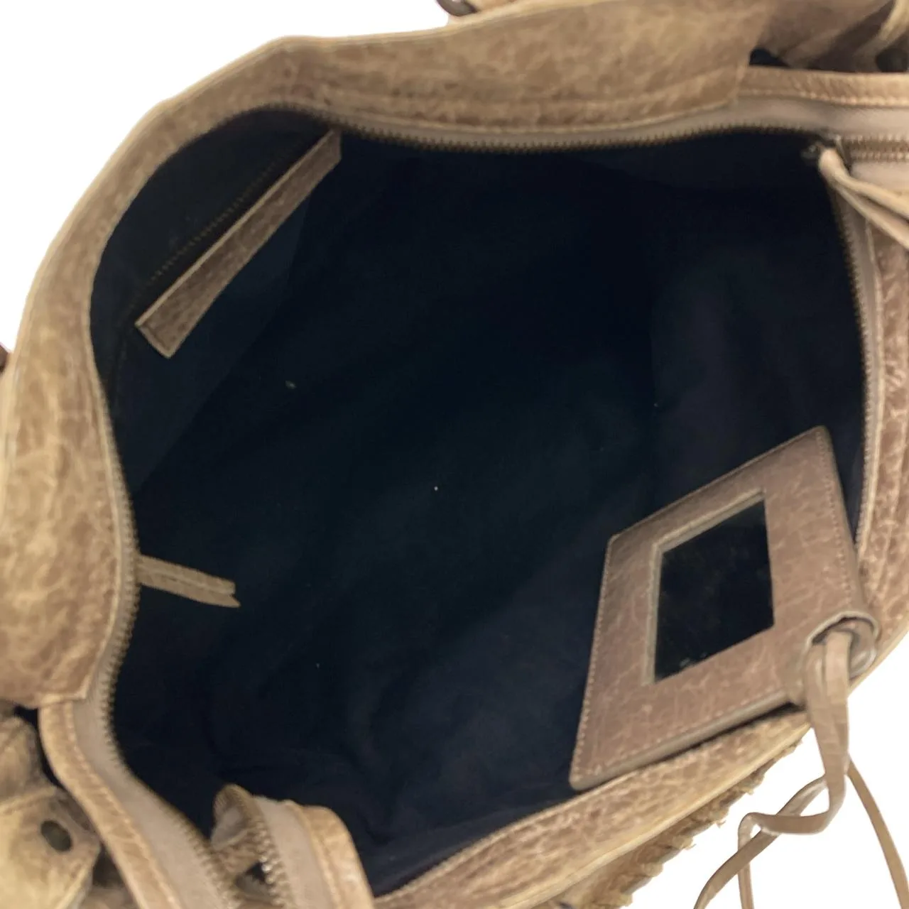 BALENCIAGA 235216 D94JT Handbag Lambskin 黑色 羊皮 中古品B - 縮圖 10