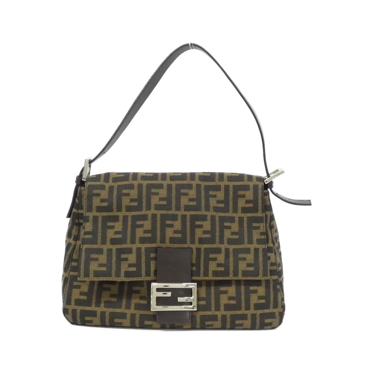 FENDI Baguette 26325 Shoulder Canvas Black