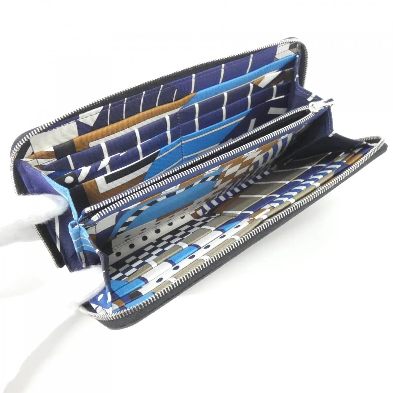 HERMES 073571CK Wallet Epsom Black Epsom Leather Rank A - Thumbnail 4