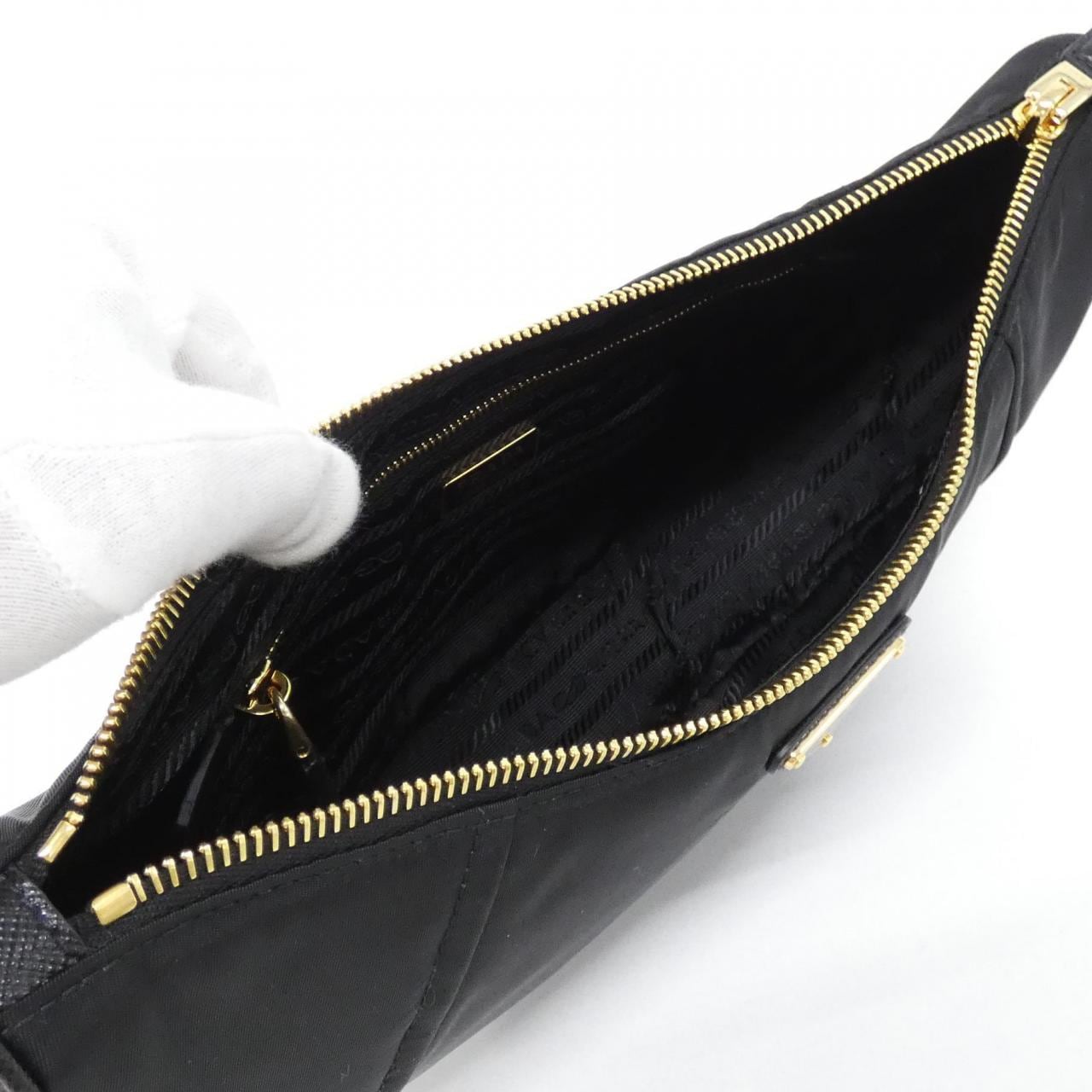 PRADA 1BH222 Shoulder Bag 黑色 中古品A - 縮圖 7
