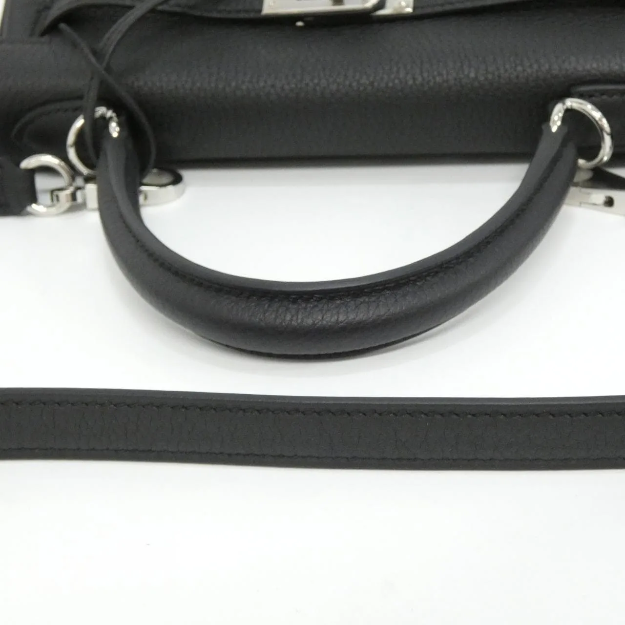 HERMES Kelly 044624CK Handbag Togo Black Togo Leather Unused - Thumbnail 5