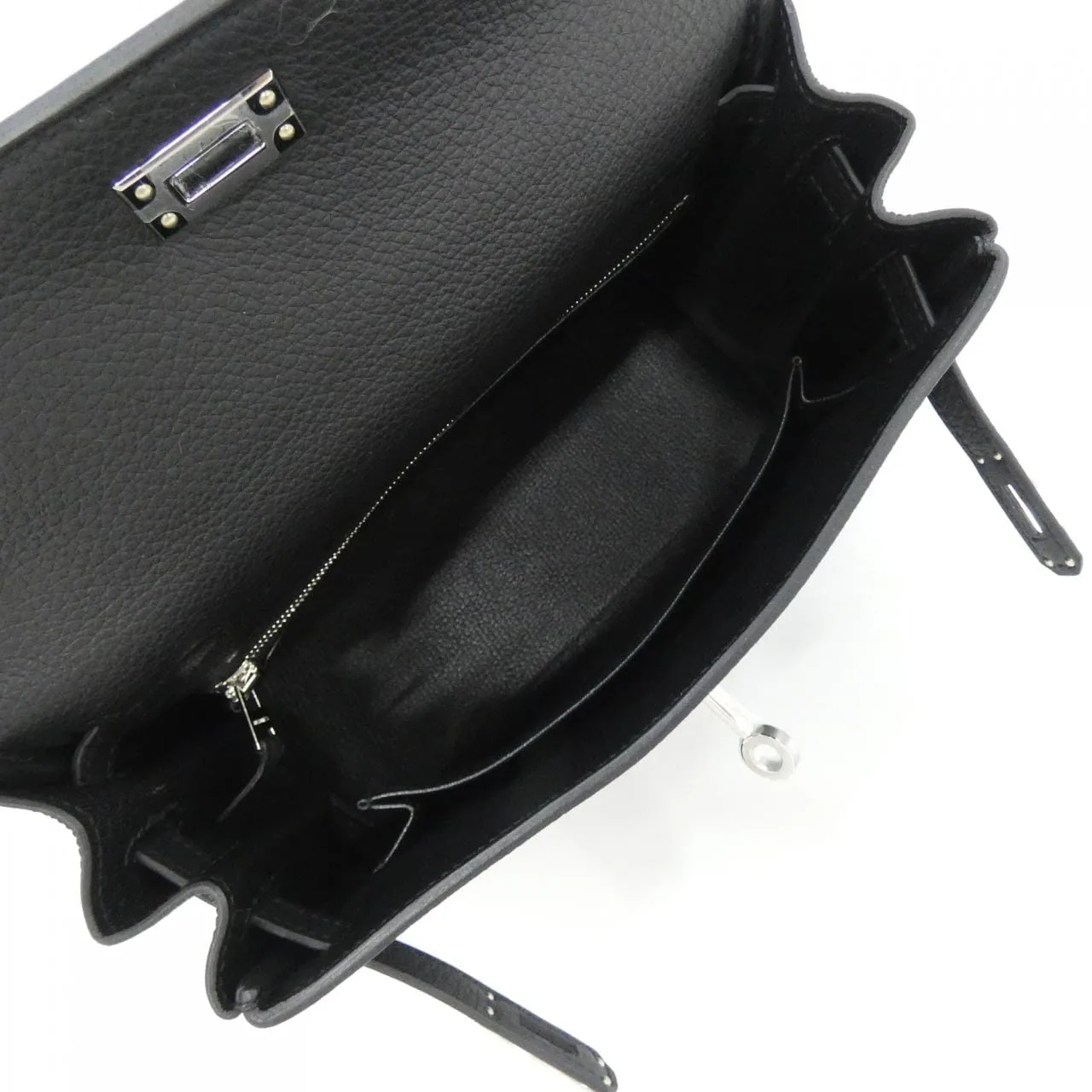 HERMES Kelly 044624CK Handbag Togo Black Togo Leather Unused - Thumbnail 6