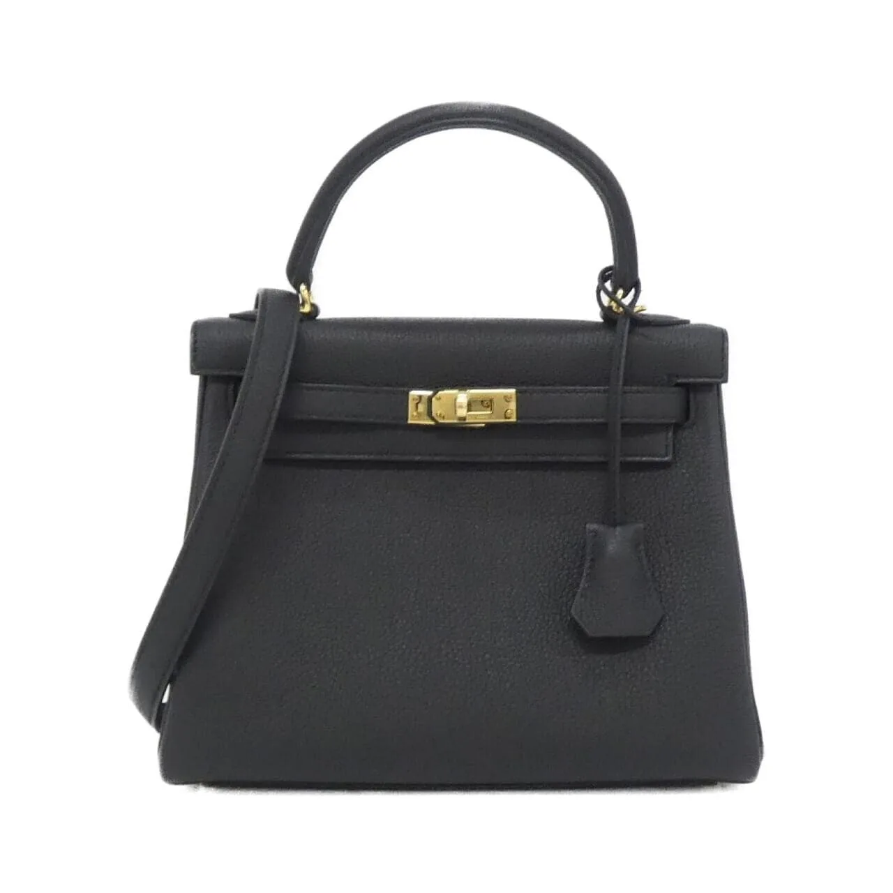 HERMES 044624CC Handbag Togo Black