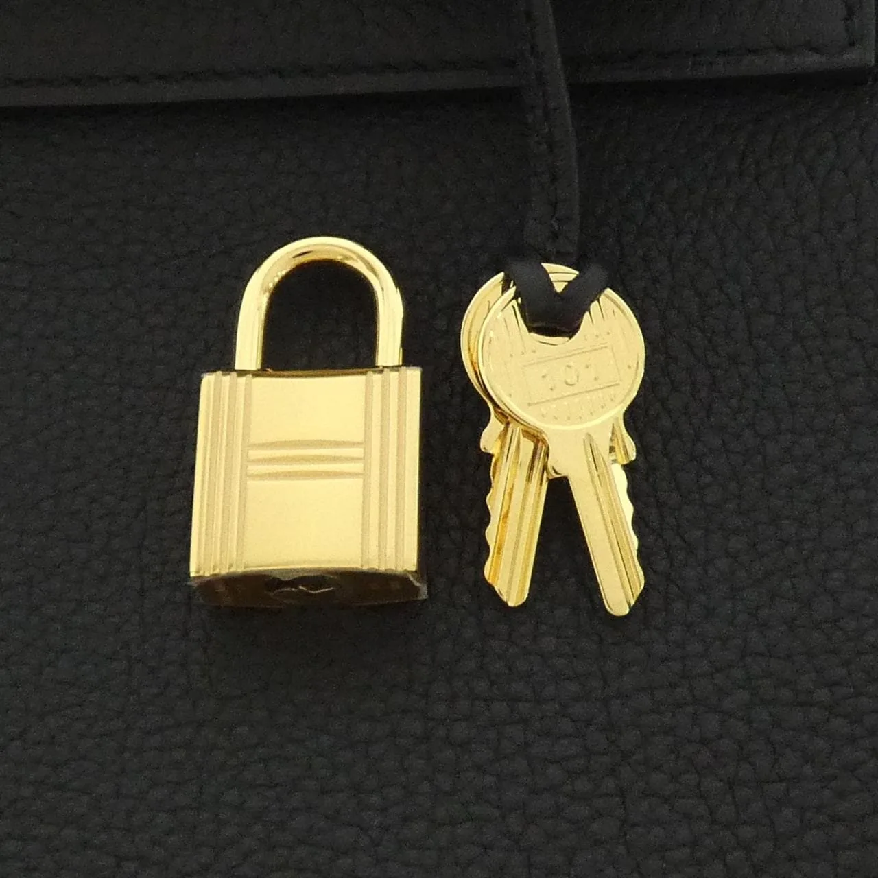 HERMES 044624CC Handbag Togo Black Togo Leather - Thumbnail 4