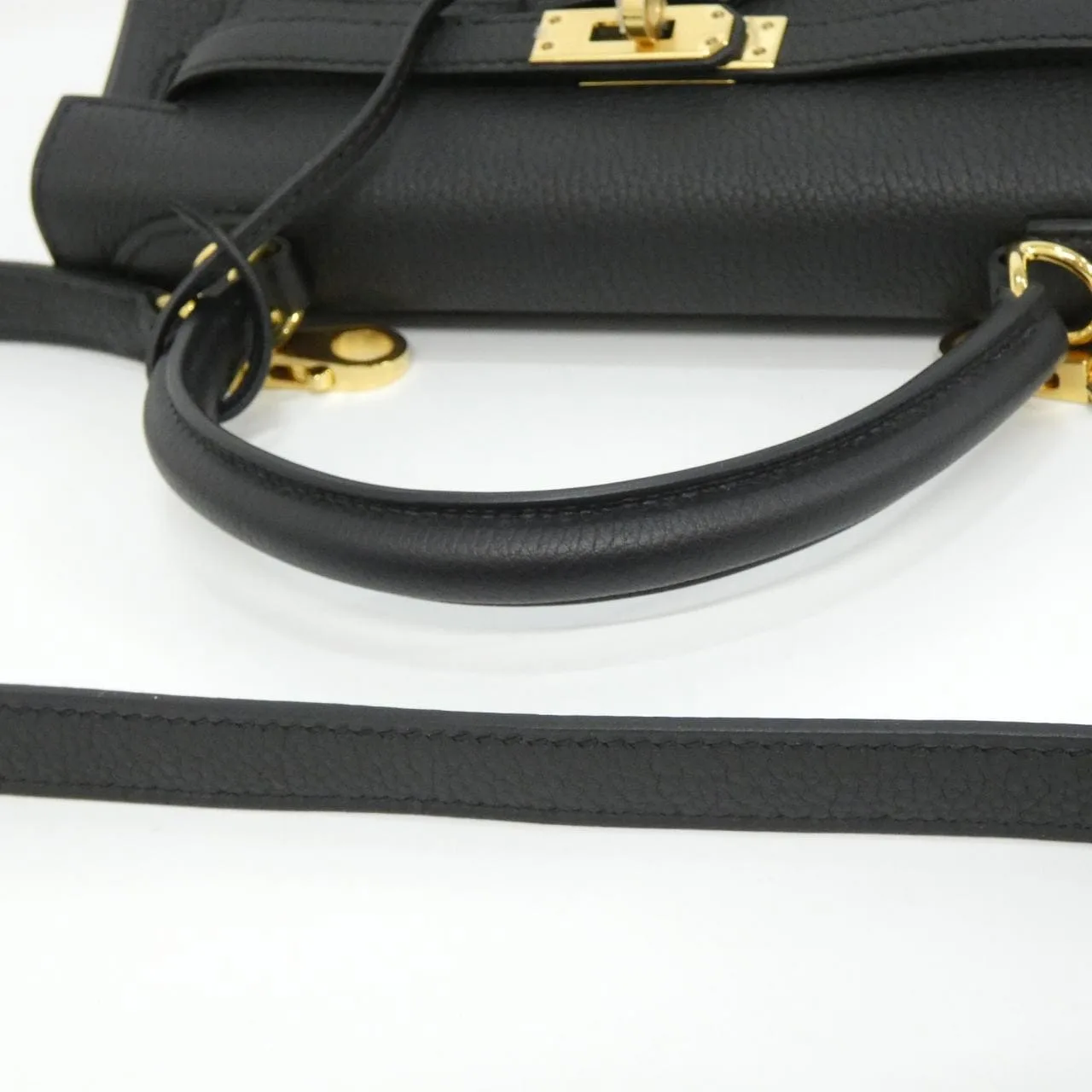 HERMES 044624CC Handbag Togo Black Togo Leather - Thumbnail 5