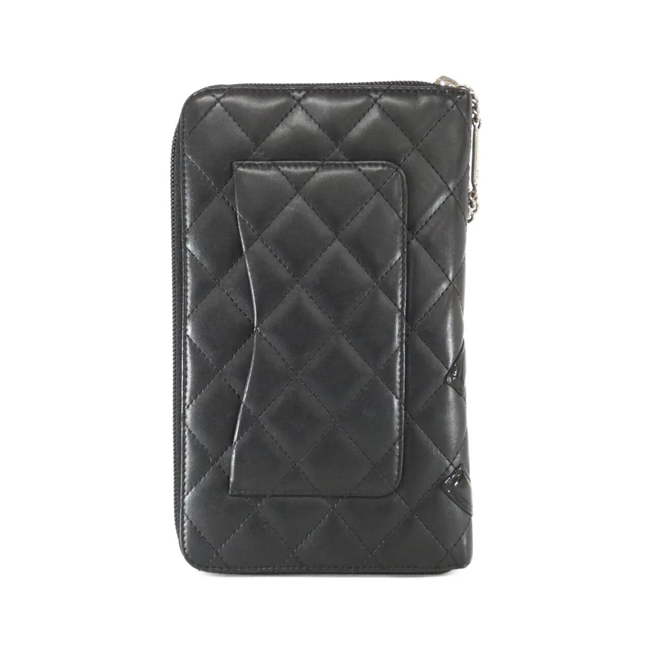 CHANEL Cambon 26710 Wallet Patent Leather 黑色 漆皮 中古品A - 縮圖 2