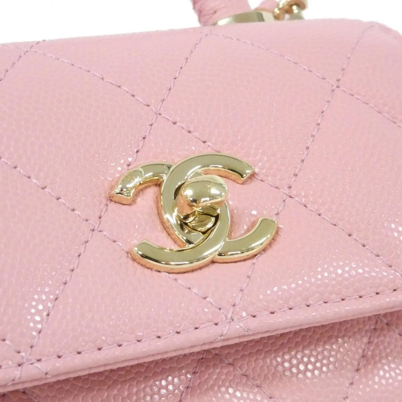 CHANEL AP4245 Wallet Grained Calfskin 粉色 荔枝紋牛皮 中古品A - 縮圖 4