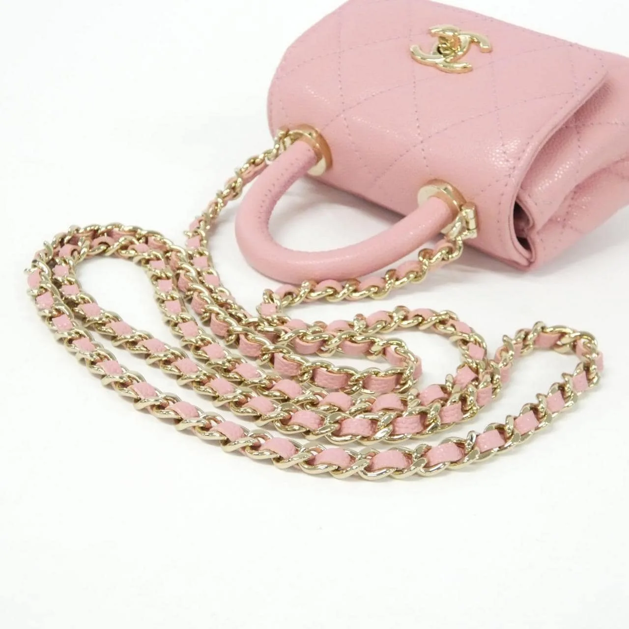 CHANEL AP4245 Wallet Grained Calfskin 粉色 荔枝紋牛皮 中古品A - 縮圖 5