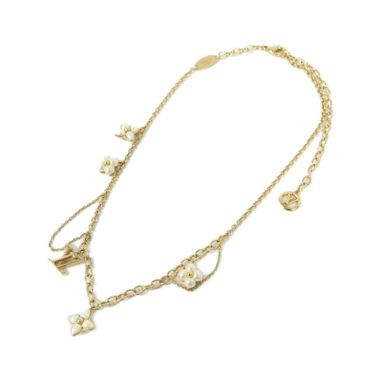 LOUIS VUITTON M03016 Accessories Lambskin 白色 羊皮 中古品A - 縮圖 2