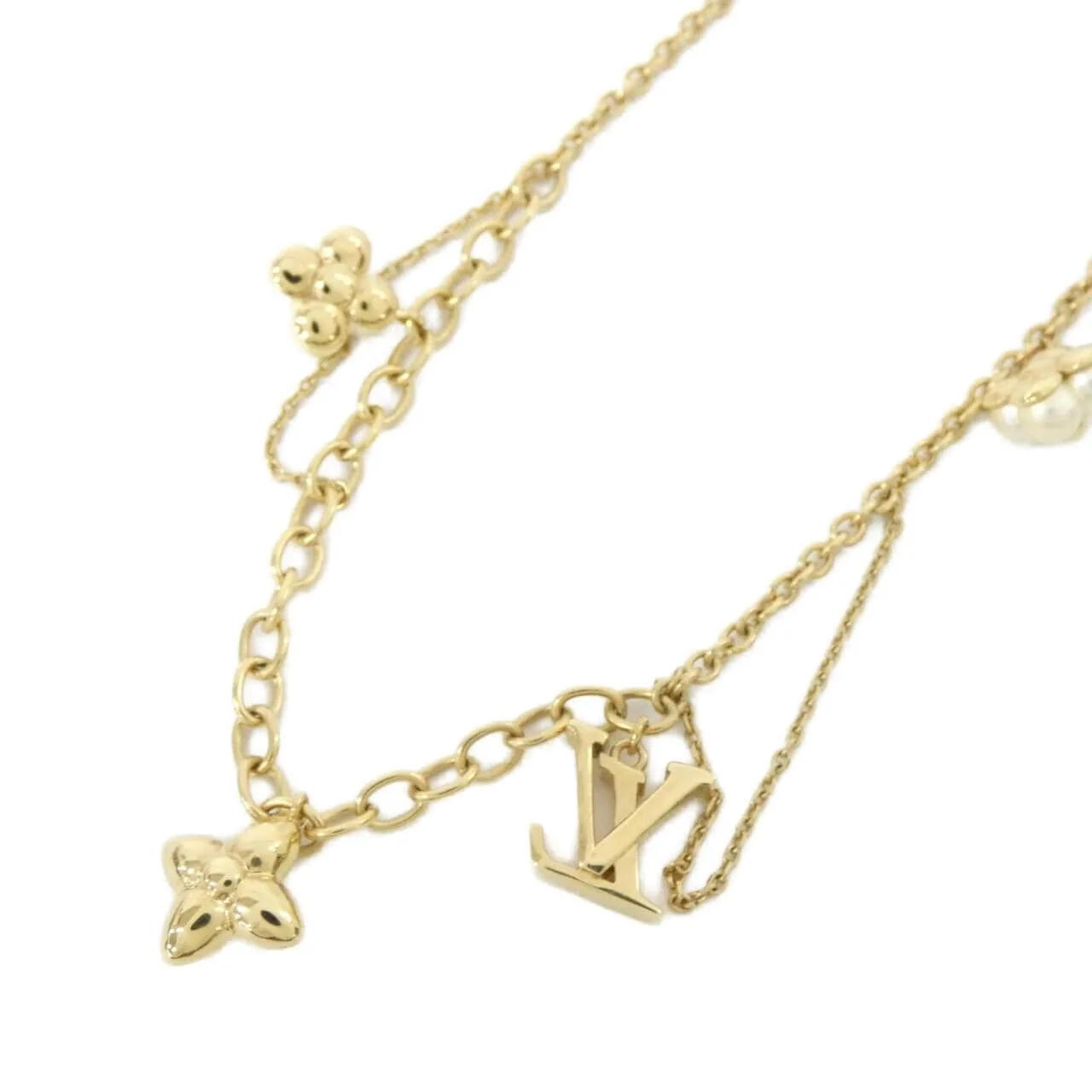 LOUIS VUITTON M03016 Accessories Lambskin 白色 羊皮 中古品A - 縮圖 3