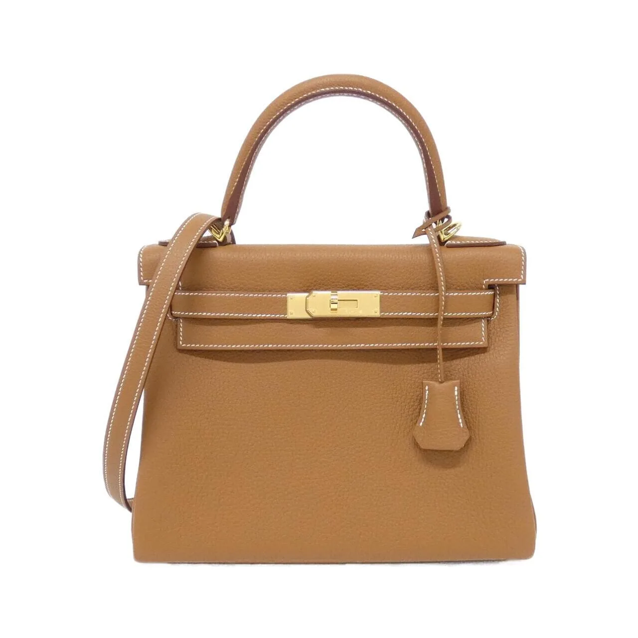 HERMES 027630CC Handbag Togo Gold