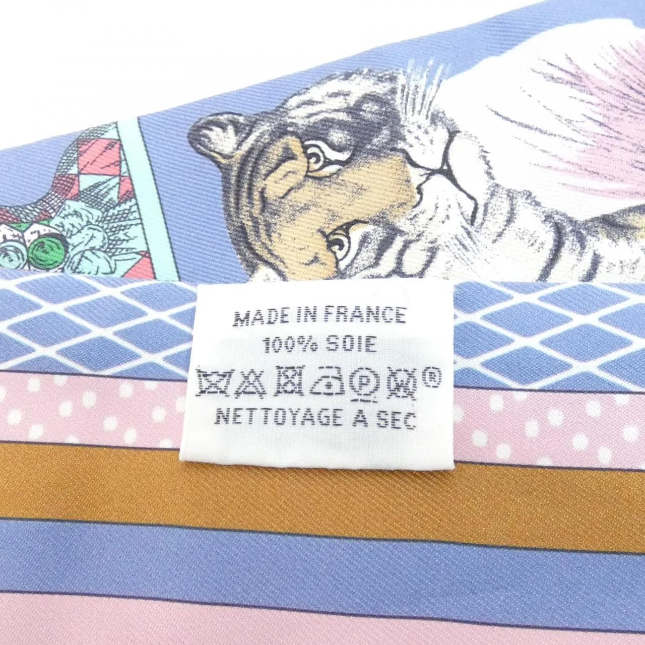 HERMES 063761S Scarf Blue Rank A - Thumbnail 4