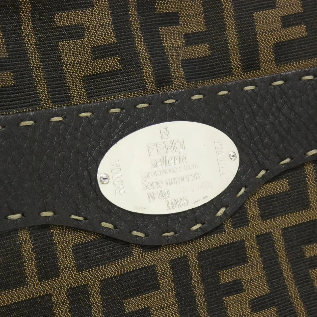 FENDI 8BT109 JQ9 Shoulder Canvas Black Canvas Rank A - Thumbnail 6