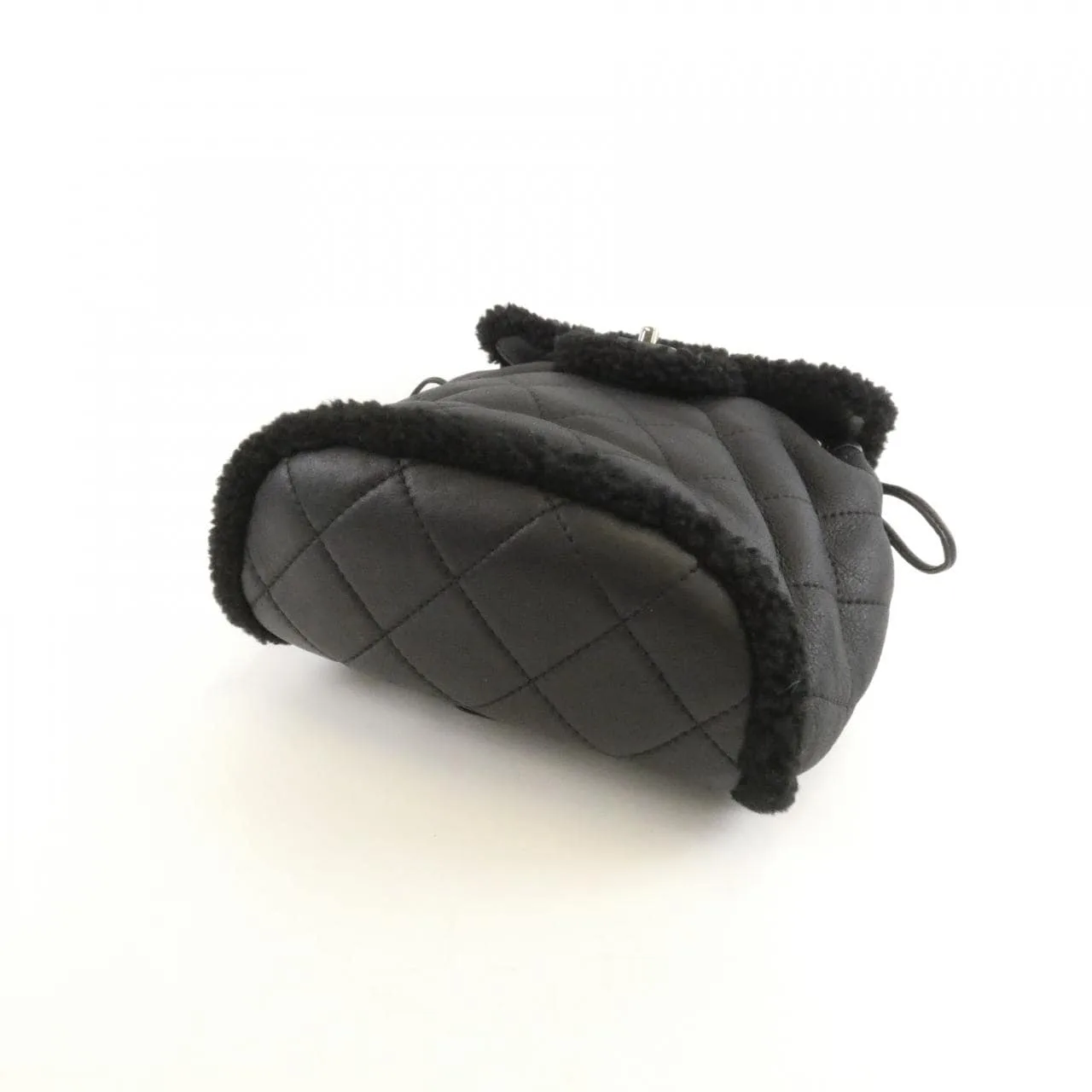 CHANEL 57744 Backpack Lambskin 黑色 羊皮 中古品B - 縮圖 3