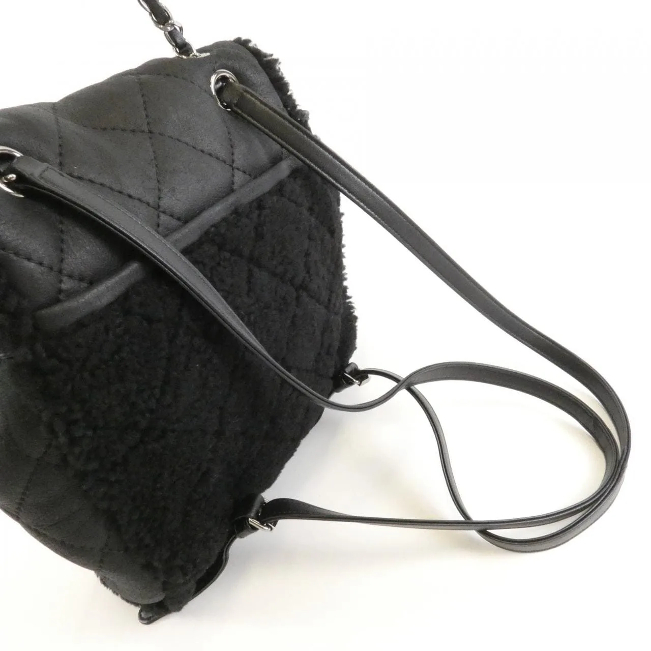 CHANEL 57744 Backpack Lambskin 黑色 羊皮 中古品B - 縮圖 5