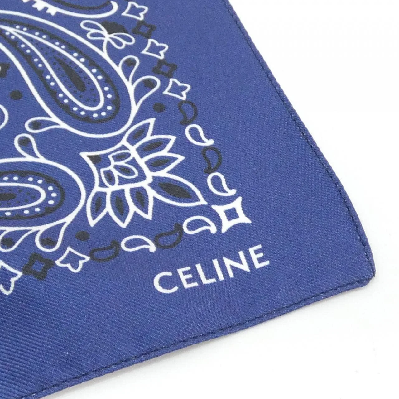 CELINE Scarf Blue Rank A - Thumbnail 2