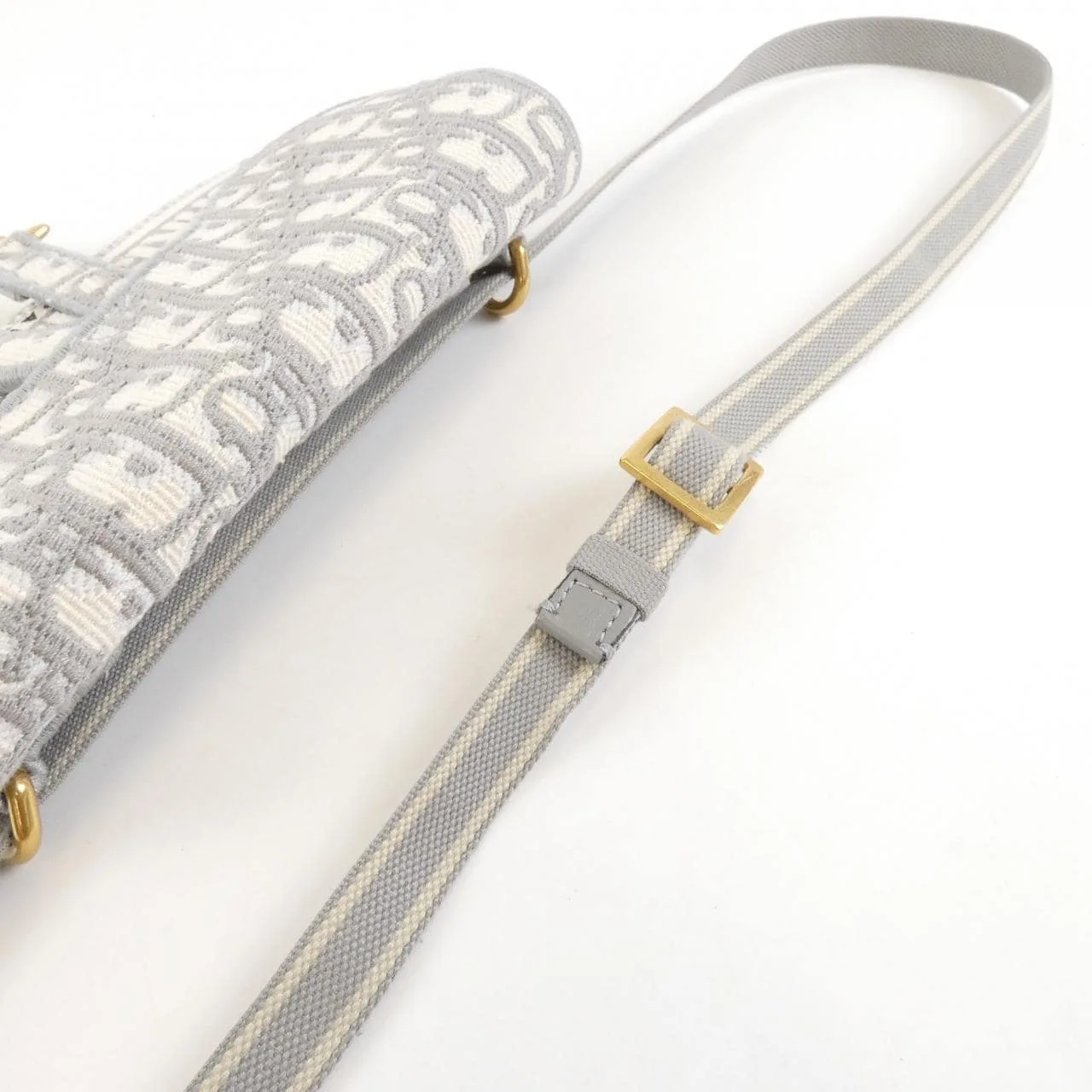 DIOR Saddle S5647CRIW 肩背包 帆布 黑色 帆布 中古品A - 縮圖 6