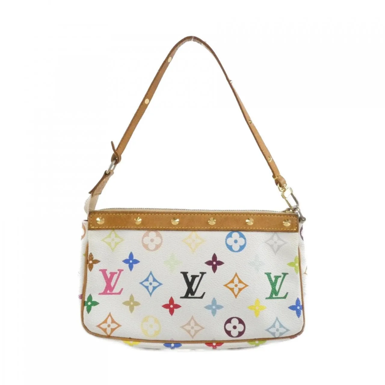 LOUIS VUITTON Pochette M92649 Pochette Canvas Multicolor 帆布 中古品B - 縮圖 2