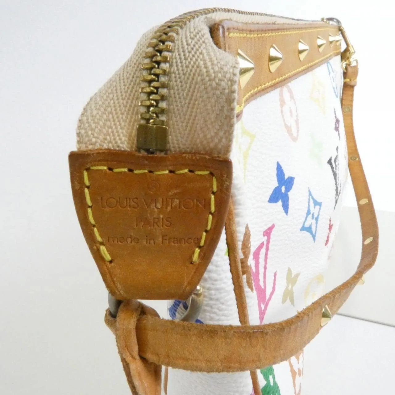 LOUIS VUITTON Pochette M92649 Pochette Canvas Multicolor 帆布 中古品B - 縮圖 5