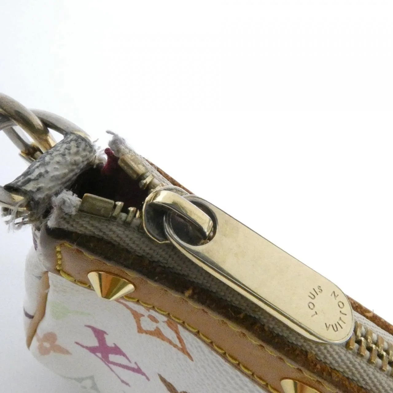 LOUIS VUITTON Pochette M92649 Pochette Canvas Multicolor 帆布 中古品B - 縮圖 6