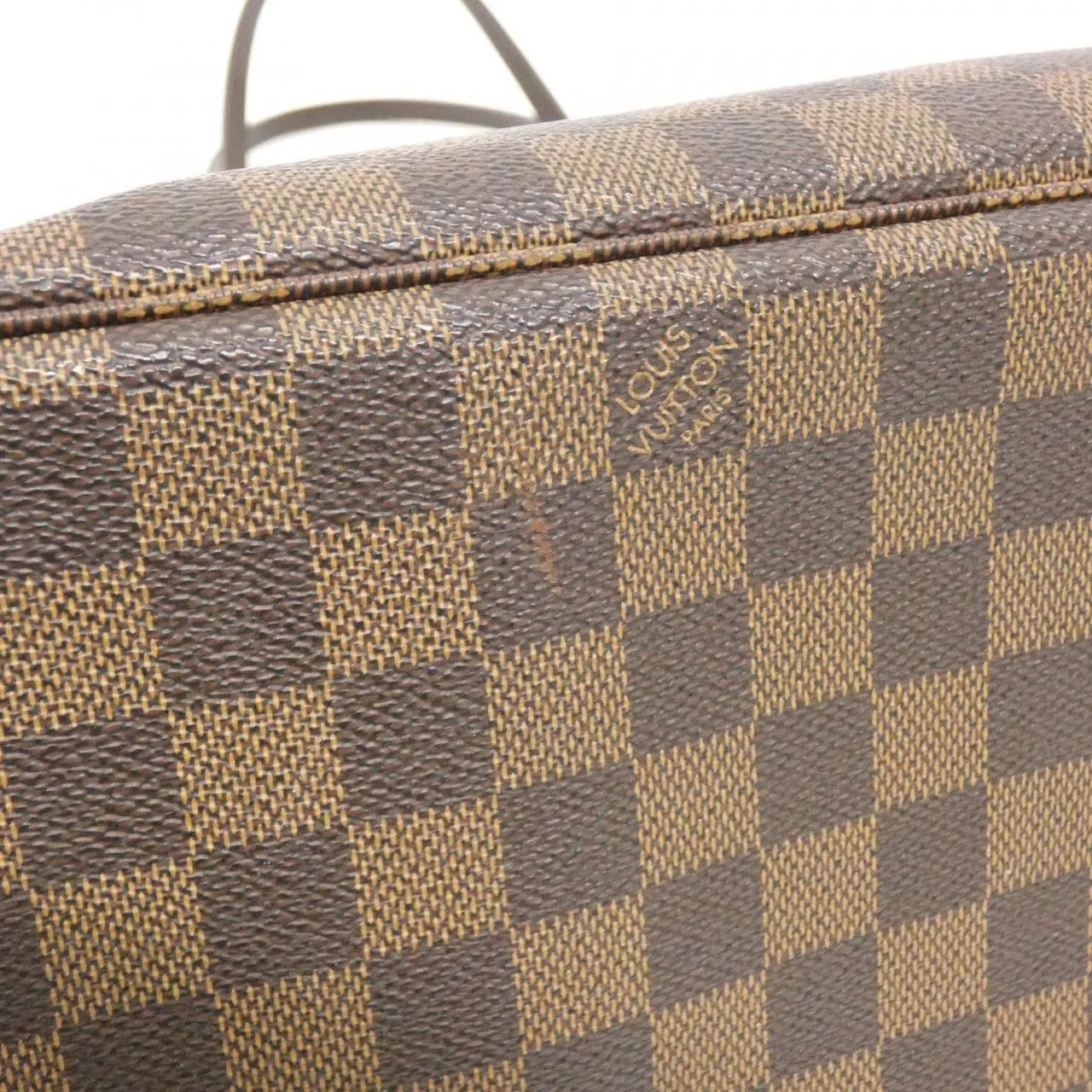LOUIS VUITTON Neverfull N51106 Tote Damier 黑色 Damier 中古品A - 縮圖 3