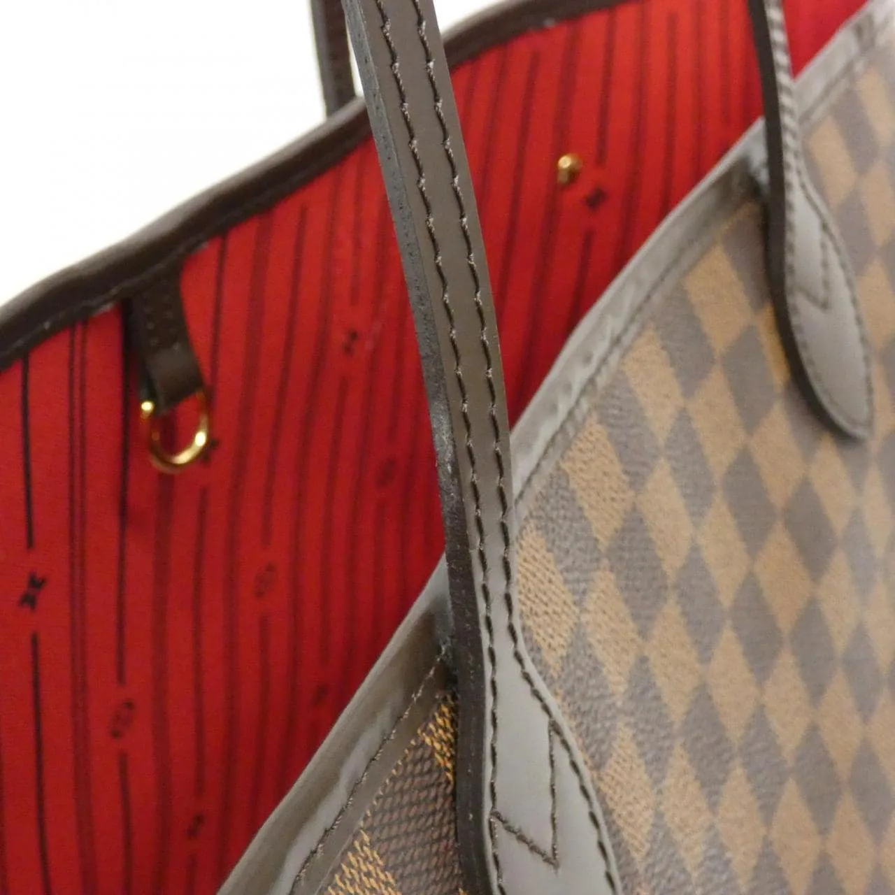 LOUIS VUITTON Neverfull N51106 Tote Damier 黑色 Damier 中古品A - 縮圖 6