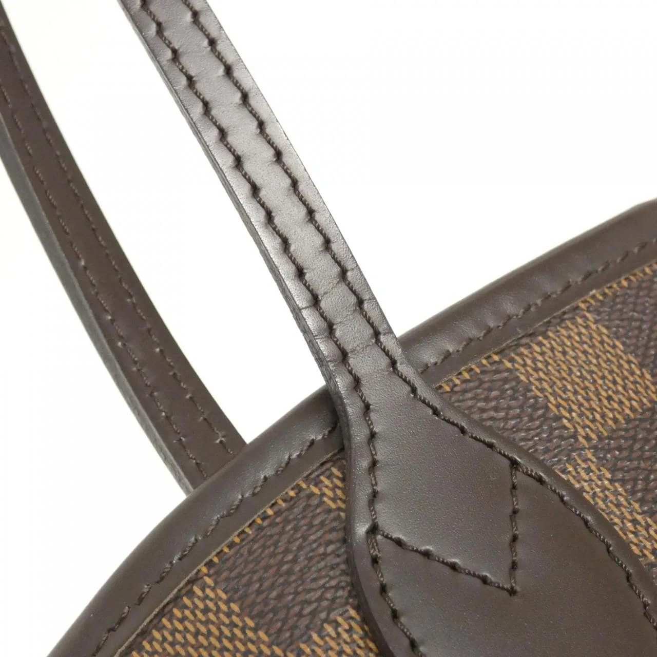 LOUIS VUITTON Neverfull N51106 Tote Damier 黑色 Damier 中古品A - 縮圖 7