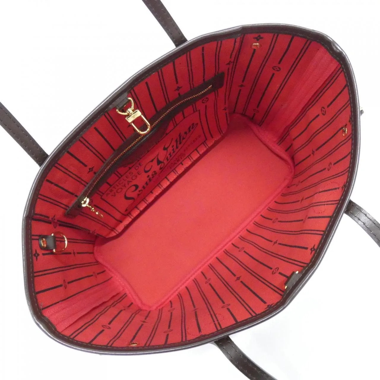 LOUIS VUITTON Neverfull N51109 Tote Damier 黑色 Damier 中古品A - 縮圖 8