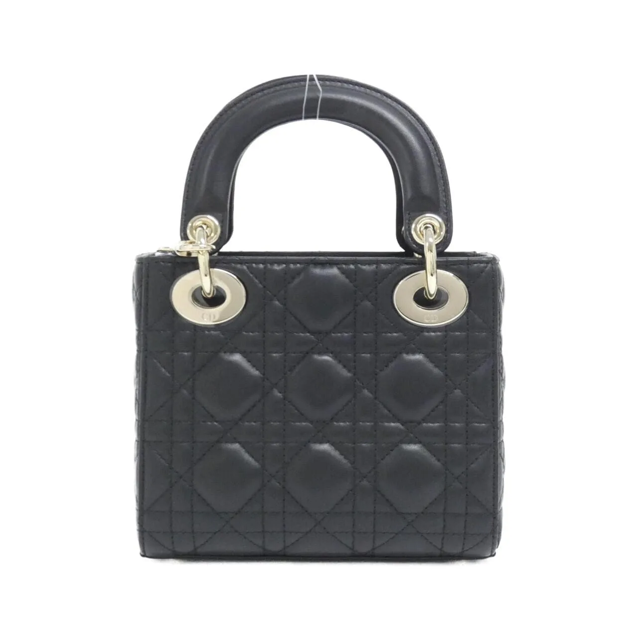 DIOR Lady Dior M0505ONGE Handbag Lambskin Black Lambskin Rank A - Thumbnail 2