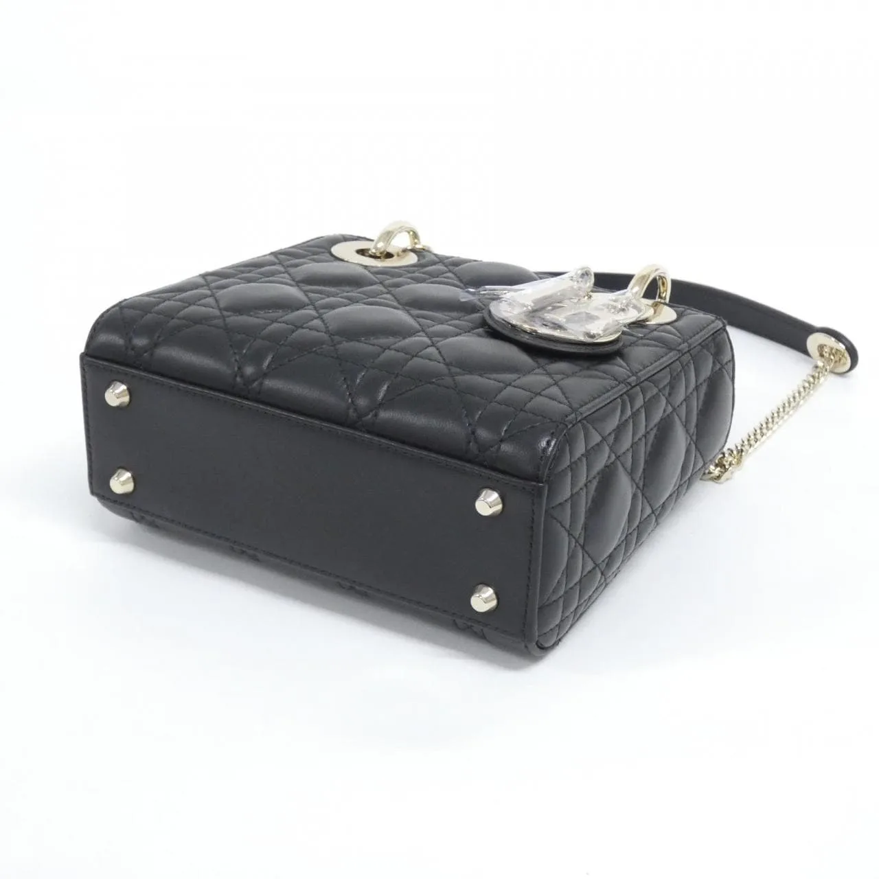 DIOR Lady Dior M0505ONGE Handbag Lambskin Black Lambskin Rank A - Thumbnail 3