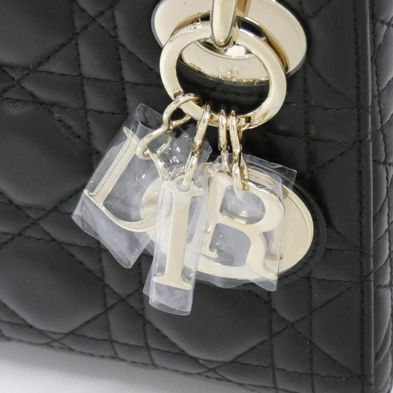 DIOR Lady Dior M0505ONGE Handbag Lambskin Black Lambskin Rank A - Thumbnail 6