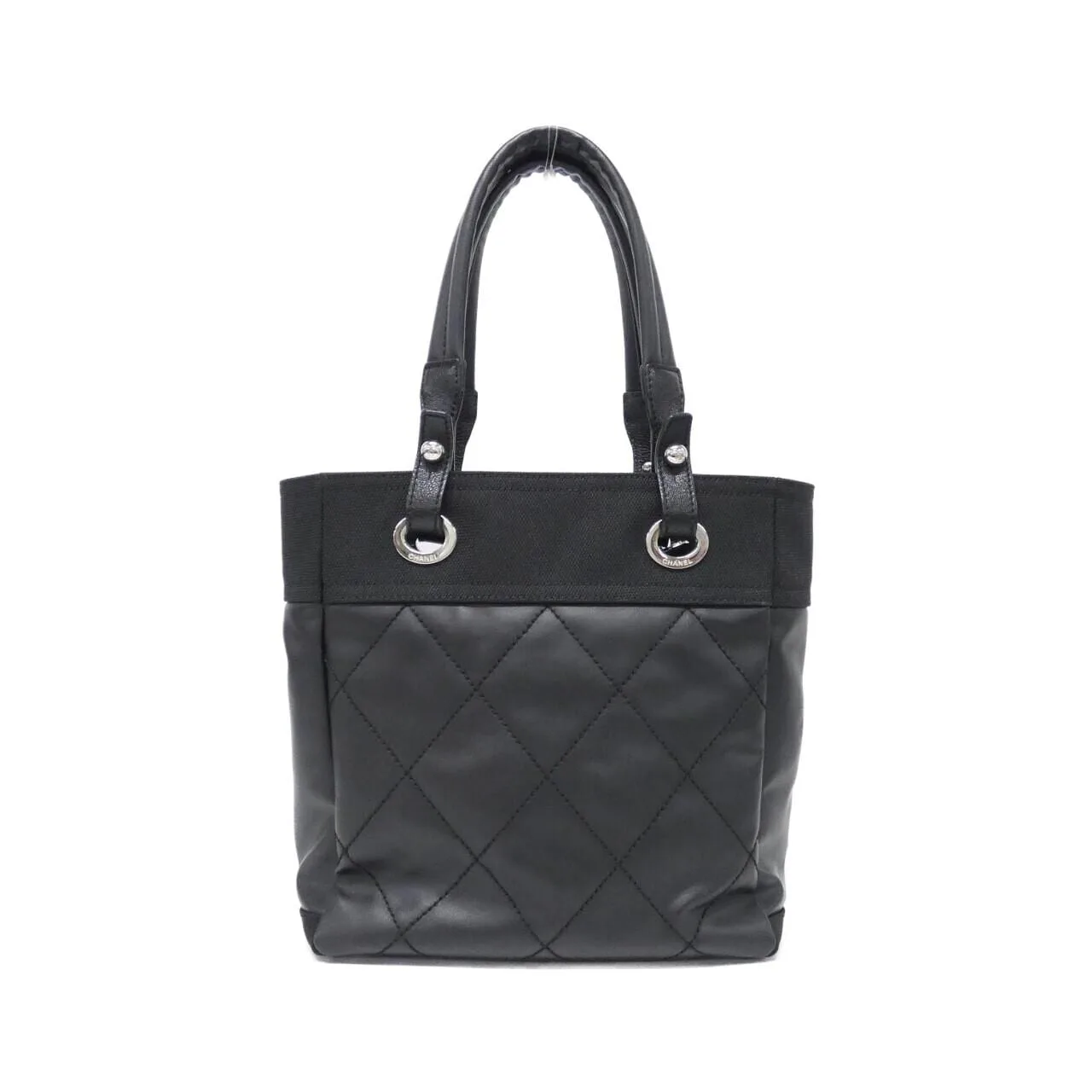 CHANEL 34208 Handbag Canvas Black Canvas Rank A - Thumbnail 2