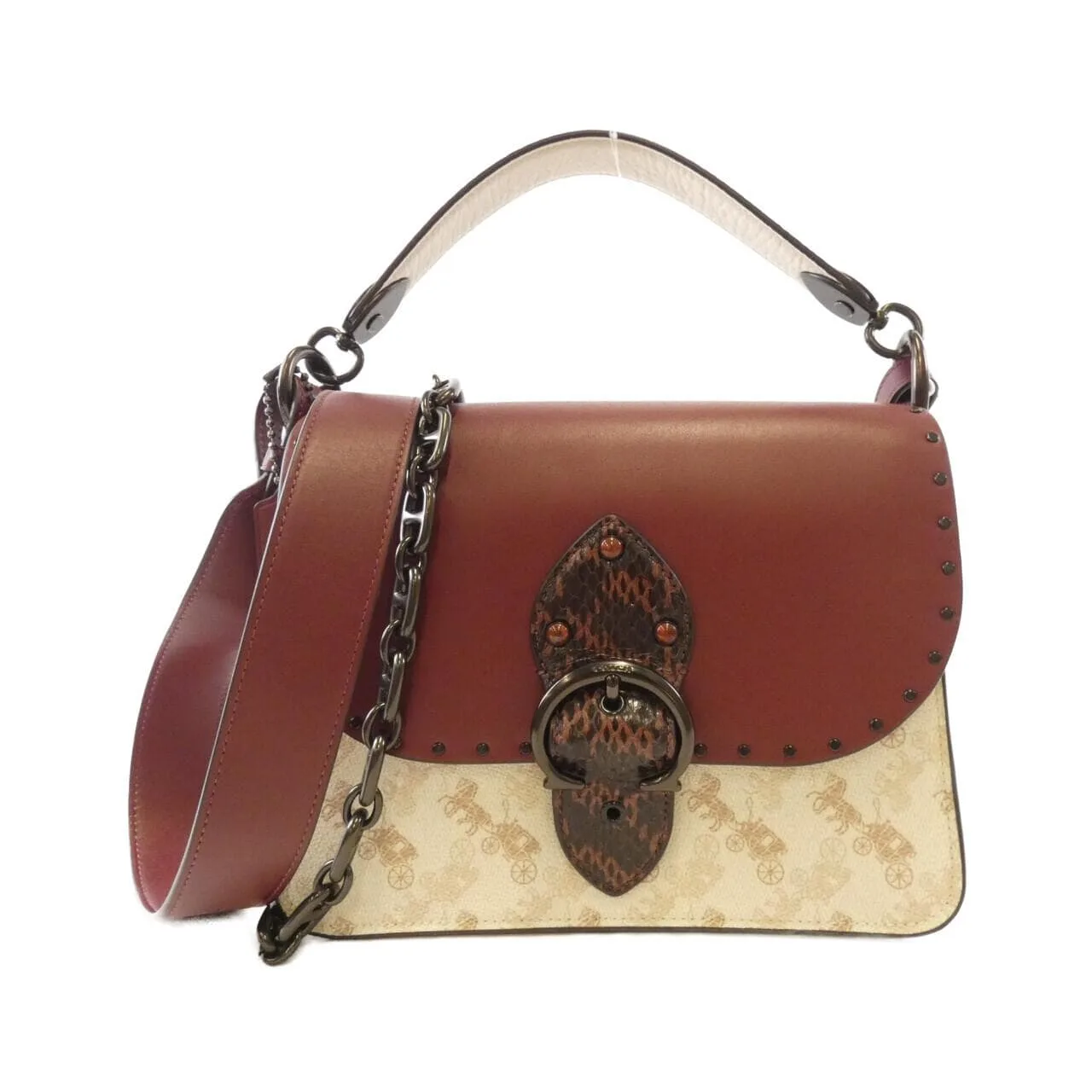 COACH 4593 Shoulder Canvas Bordeaux