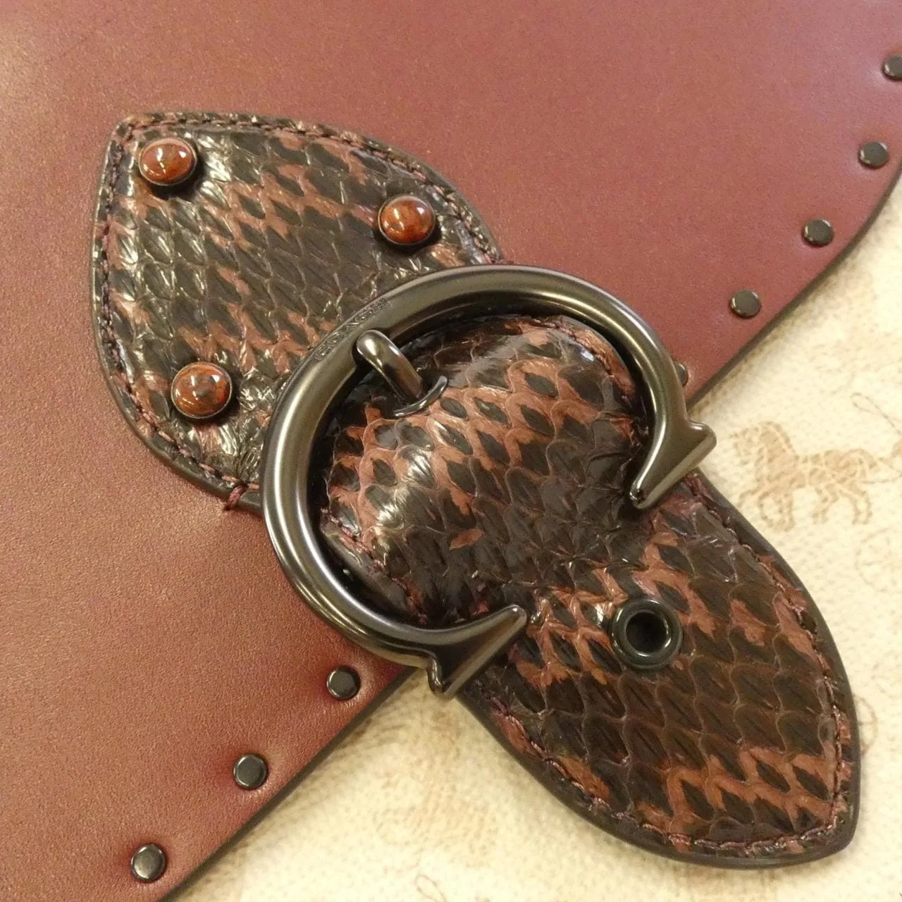 COACH 4593 Shoulder Canvas 酒紅色 帆布 中古品A - 縮圖 4